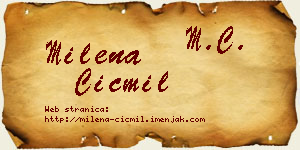 Milena Cicmil vizit kartica